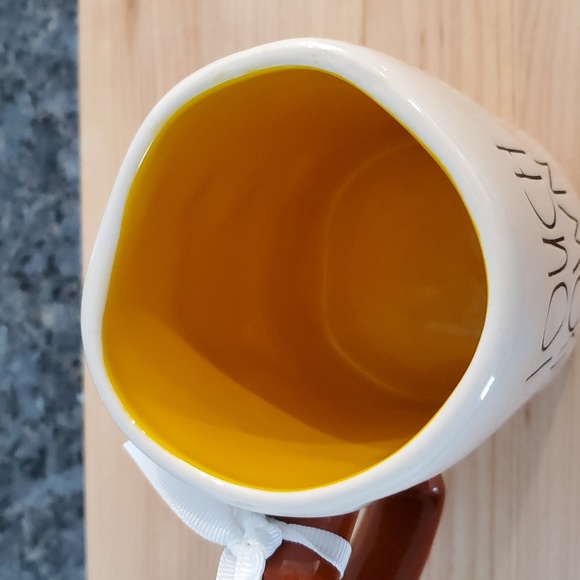 Rae Dunn Peanuts Collaboration White Ceramic Football Themed Mug - Picture 3 of 7